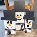 Christmas Snow Man Face Stencils for Painting on Wood, Snowmans for Crafts Reusable Wood Burning Drawing Art Paint Patterns for Wall Cake Cookie Canvas Furniture Paper (face5in25)