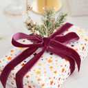 3 x MEEDEE Burgundy Velvet Ribbon 5/8 Inch Single Face Nylon Velvet Ribbon 25 Yards Maroon Velvet Ribbon for Christmas Tree, Ornaments, Gift Wrappig, Rustic Wreath, Invitations, Bouquet, Sewing Crafts