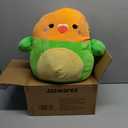 Squishmallows Original 14-Inch Plath Green and Orange Lovebird - Official Jazwares Plush (Large)