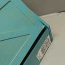 Corner Bread Box for Kitchen Counter Double Layer Bamboo Bread Storage Container Large Capacity Bread Storage Bin Farmhouse Breadbox Organizer (Antique Blue)