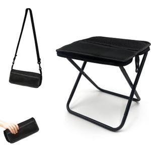 Portable Foldable Backpack Stool, Pocket Chair Camping Fishing Stool, Mini Outdoor Camping Stool Sling Bag, Collapsible Stool Chairs Carry Bag for Fishing Travelling Picnics