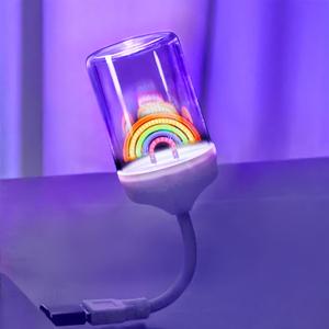 Cute Lamp Core - USB Light (Rainbow)  for Creating a Romantic, Cozy Atmosphere Anywhere  Works as a Desk Lamp and USB Night Light (Just Insert into Any Port)
