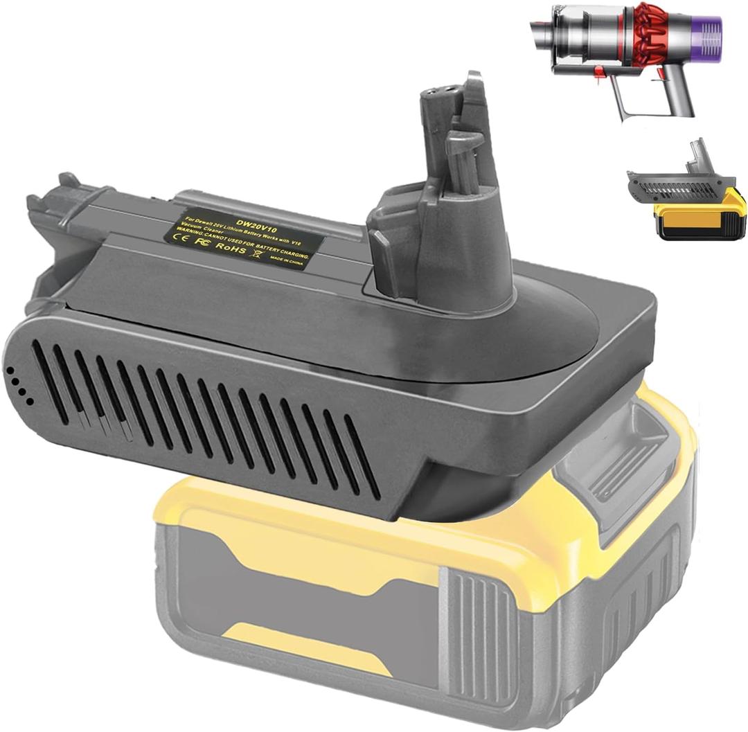 Upgrade for Dyson V10 Battery Adapter Replacement, for Dewalt 20V Battery Work for Dyson V10 SV12 Series Vacuum Cleaner (Adapter Only)