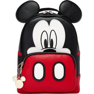 Disney Backpack For Women | Mickey Mouse Backpack With Keychain | Cute Mini Backpacks | Womens Bag | One Size Black