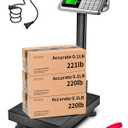 Digital Industrial Platform Scale for Packages, 661lb Weight Shipping Scale, 0.1LB Super Accuracy Commercial Scale for Luggage, Shipping, A6-300 Postal Scale with Price Computing, Kg/LB, LCD, Adapter