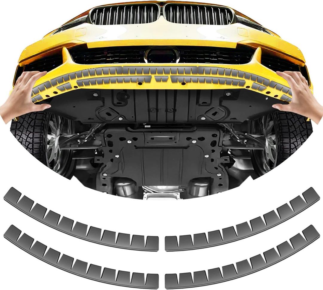 Front Bumper Scrape Guard 4 Pack Car Universal Black Bumper Lips Scrape Guard Car Under Bumper or Anti-Scratch DIY Protector for Lowered Cars, Sport Cars and SUV