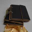 MelonArt Gift Bags with Handles, 15PCS Large Thank You Gift Bag 11.8 x 10 x 4'', Party Favor Wrap Bags Bulk with Bow Ribbon for Wedding Bridal Shower Birthday (Black and Gold)
