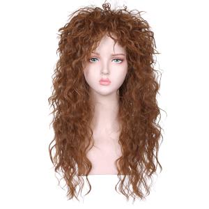 FantaLoonk Brown Wave 80s Wig 70s Halloween Mullet Cosplay Wig for Men