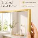 2-Pack 24x36 Inch Brushed Gold Rectangular Bathroom Vanity Mirrors