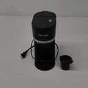 Mini Single Serve Coffee Maker for K Cup and Ground Coffee, Fast Brew One Cup Coffee Machine with Descaling Reminder and Water Window, 6 to 12 oz. Brew Sizes, Black (9.45 Inches)