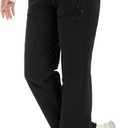 Women's-Snow-Ski-Pants-Fleece-Lined-Waterproof-Insulated Flare Warm for Snowboard Winter Hiking Travel 5 Pockets, Regular 31", X-Large, Black