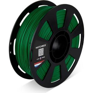 HATCHBOX PLA MAX V2 Green 3D Printer Filament Made in The USA, 1.75mm Diameter 1 KG Spool, Premium USA Made 3D Printing Filament