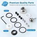Faucet Repair Kit, Compatible with Delta/Peerless RP44123, Compatible with Delta 600 Series Shower Valve, Ball, Seats, Springs, Cam, Cap, Adjusting Ring and Bonnet