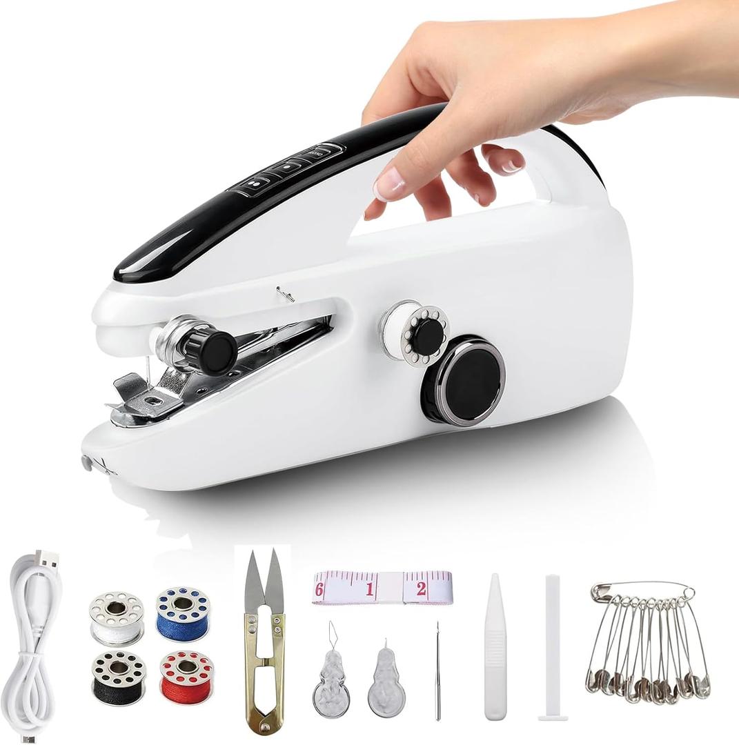 Handheld Sewing Machine Cordless  Portable Stitching Machine for Quick Repairs, Mini Handheld Sewer, Pocket Sewing Machine