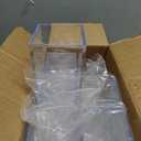 10 Pack Clear Acrylic Pen Holder for Desk, Pencil Cup Makeup Brush Organizer, Square Acrylic Pencil Holders for Office School Home Supplies, Desktop Stationery Organizer for Pens Markers Brushes