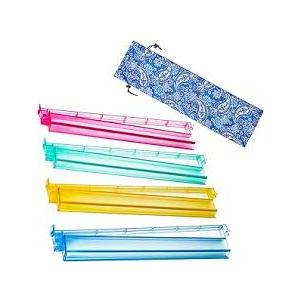 Mahjong Racks with Pushers, 4 Mah Jongg Clear Acrylic American All-in-One Tile Rack & Pusher Accessories Gifts (4 Colors)