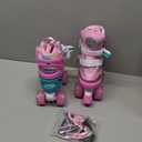 Roller Skates for Kids Girls Boys 4 Size Adjustable Kids Roller Skates with Wheels Light up for Children, Teens, Beginner & Advance, Indoor Outdoor (Small (10C-13C US)/AGE 4-7 Yrs)