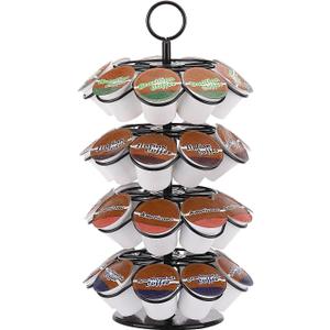 Tecbeauty Coffee Pod Holder, Coffee Pod Carousel Storage Organizer Stand (Capacity of 36 K Cup Pods) - Rotatable