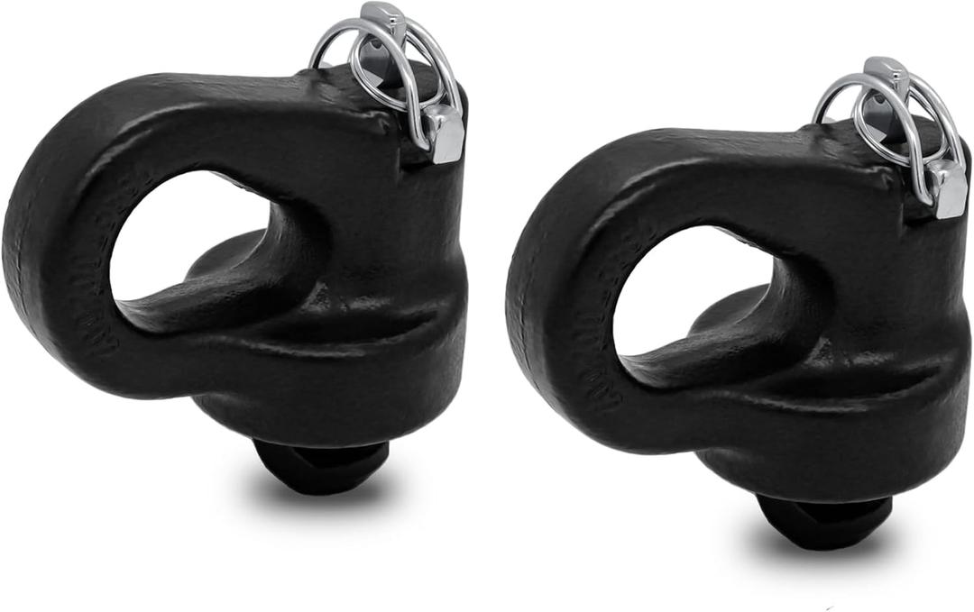 60691 Puck System Gooseneck Hitch Safety Chain Anchors, Compatible with 2013-2025 Ford F250 F350 F450, 2016-2025 Chevrolet Silverado, GMC Sierra & 2016-2024 Nissan Titan XD, 38000 lbs GTW, 2 PCS