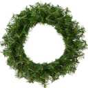 JOYIN 24'' Pre-Lit Christmas Wreath with Warm Lights, Large Lighted Christmas Wreaths for Front Door, Windows, Living Room, Xmas Indoor & Outdoor Holiday Decorations, Battery Operated