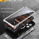 Lanhiem for iPhone 17 Pro Max Metal Case with Kickstand, Compatible with MagSafe, Built in Tempered Glass Screen Protector, Heavy Duty Shockproof Rugged Full Body Tough Phone Cover 6.9" (Silver)
