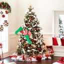 Geefuun 23 Christmas Elf Stuffed Legs Stuck Tree Topper Decorations -Xmas Holiday Indoor Outdoor Decor Party Ornaments and Decorations