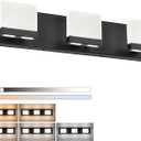 SineRise LED Modern Bathroom Vanity Light Fixtures (3-Light, 24-Inch, 5CCT), Matte Black Modern Acrylic Bathroom Wall Lighting Fixtures Over Mirror (3000K/3500K/4000K/5000K/6000K)