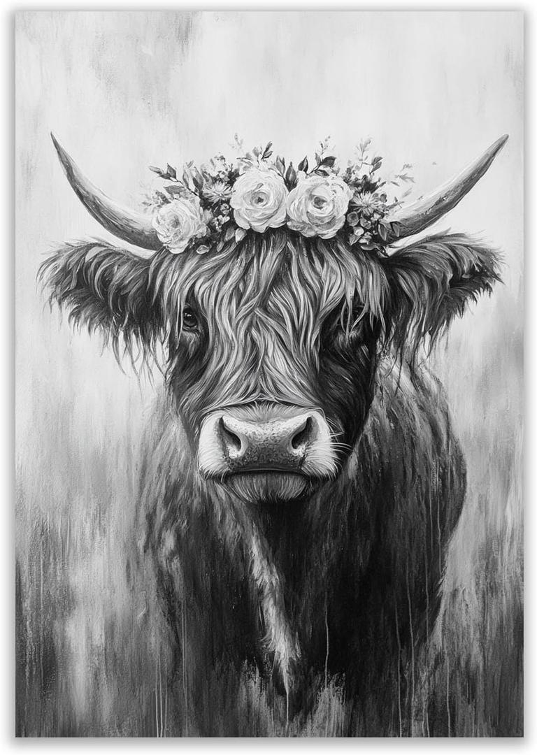 GFRXWWR Black and White Art, for Living Room Bedroom Kitchen Home Decorations - 60x90cm(24x35in) Unframed(Black and White)