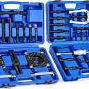 Orion Motor Tech Bearing Puller & Housing Removal Set, 30 pc. 2-in-1 Bearing Puller Tool Set for Wheel Bearing Bushing Axle, Blind Hole Bearing Puller & Bearing Separator Set with Slide Hammer Collets