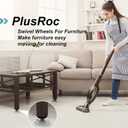 PlusRoc 12 Pack Self Adhesive Caster Wheels 1 Inch for Furniture Mop Bucket, Load Capacity 28LBS Per Wheel, Low Profile Swivel Wheels for Small Appliance Storage Bins