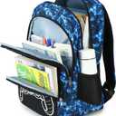 School Backpack for Boys Kids Bookbags Cool Camo Prints Elementary School Bags Travel Back Pack (Blue Graffiti)