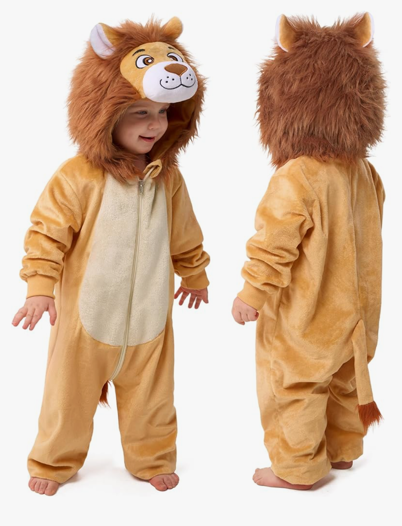 Spooktacular Creations Halloween Baby Animal Costume, Toddler Hooded Jumpsuit for Baby Halloween Dress Up Costume Party Size 12-18 Months