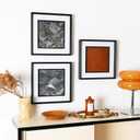 Natural Marble Decorative Wall Art Home Decor for Bedroom Abstract Lithographic Painting for Living Room Hand Made Aesthetic Classroom Farmhouse Heavy Texture Picture Frames 10x10 in Platinum Diamond