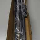 Black Curtain Rods for Window 28 to 48, 5/8 inch Small Decorative Curtain Rod Set with Brackets (32-46'')