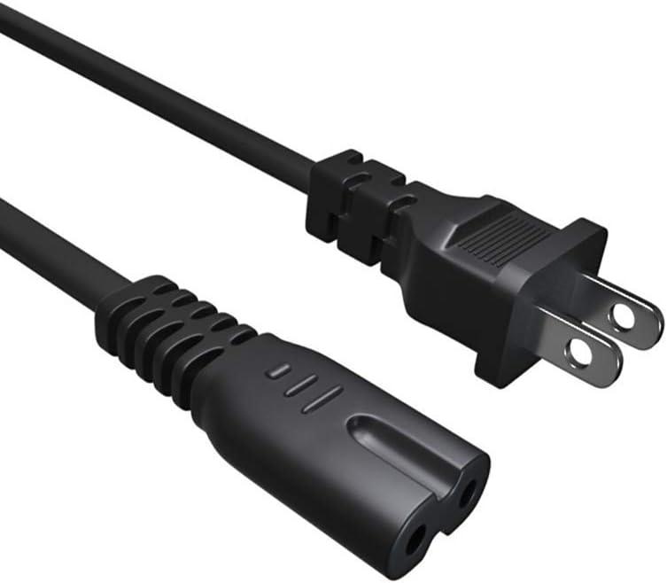 AC Power Cord Cable Compatible for Canon PIXMA MX492 MX922 MX490 MP495 MP560 MX870 MG2420 MG2520 MG2920 MG3620 TS9120 TS3122 TS6120 TR Series, Replacement 2 Prong Cable Long 6Ft [UL Listed]