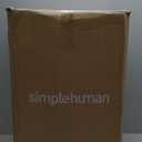 simplehuman 50 Liter Semi-Round Hands-Free Kitchen Step Soft-Close Lid Trash Can, White