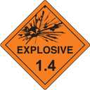 ComplianceSigns.com E x plosive 1.4 DOT Safety Sign, 10.75 in. Magnetic for Hazmat, Resists UV, Chemicals, Abrasion, Moisture, American Made Safety Signs for The Workplace