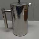 Secura French Press Coffee Maker, 304 Grade Stainless Steel Insulated Coffee Press with 2 Extra Screens, 50oz (1.5 Litre), Silver