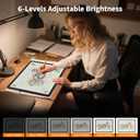 Elice Magnetic A4 Light Board for Diamond Painting, Ultra-Thin Tracing LED Light Box with Side Buttons, Super Bright Diamond Art Light Pad, Light Table for Drawing, Sketching, Weeding Vinyl - Black