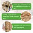 BAYUE Bamboo Blinds, Roll Up Window Shades with Light Filtering for Home