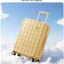 Carry On Luggage 22x14x9 Airline Approved with 8 Spinner Wheels, 20 Inch Lightweight Luggage with TSA Lock, 100% PC Hard Shell travel luggage Suitcases for Men Women, Cheese Yellow
