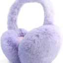 PIGBENGO Foldable Ear Muffs for Women Cold Weather Fluffy Earmuffs Winter Warm Headband Cute Slouchy Ear Warmers