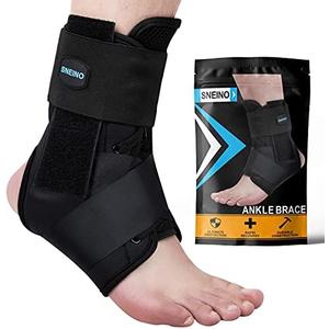 SNEINO Ankle Brace for Women & Men - Ankle Support Brace for Sprained Ankle, Ankle Stabilizer for Achilles, Tendon, Sprain, Injury Recovery, Lace up Ankle wrap for Running, Basketball, Volleyball (Medium)