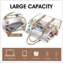 Getgto Clear Bags for Women Tote Bag, Crossbody Bag, Stadium Approved Clear Purse for Sports Events, Concert, Work & Beach