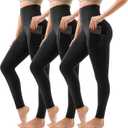 SINOPHANT 3 Pack Leggings for Women - High Waisted Buttery Soft Yoga Pants for Workout Athletic Sports (Black, XXL)