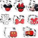 Mouse Cookie Cutter Sandwich Cutters Mickey Cutters for Kids DIY Lunchbox Bento Box Fruit Cutters Vegetable Cutters for Children Boys Girls, Pack of 8 (Cartoon Cookie Cutters Set)