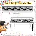 2 x Graduation Table Runner, Black Lace Table Runner, 2026 Graduation Party Decorations for Table, 12 X 72 Inch Lace Grad Cap Table Cover Centerpieces for Grad Decorations for Home Kitchen Dining Room