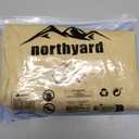 NORTHYARD Mens Casual Cotton Shorts 9 Inch Hybrid Golf Work Board Shorts with Zipper Pockets Quick Dry (Beige, L)