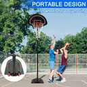 Kids Height-Adjustable Basketball Hoop, 5-7.2ft Portable Backboard System, Fillable Base, Weather-Resistant for for Kids/Teenagers/Youth in Backyard/Driveway/Indoor