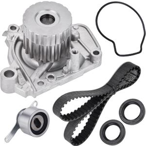Timing Belt Kit with Water Pump Compatible with 1996 1997 1998 1999 2000 Honda Civic 1.6L SOHC L4 D16Y5 D16Y7 D16Y8 16V Engine # TKH005